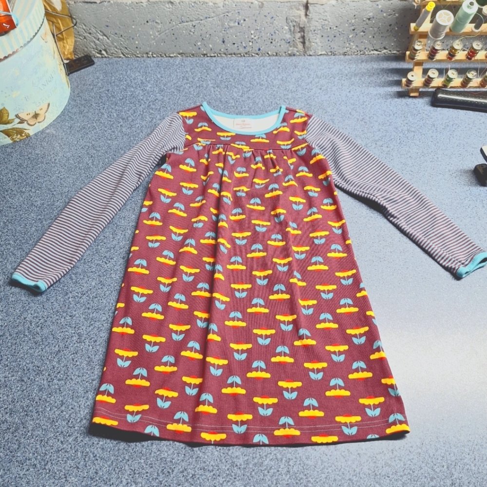 Hanna Andersson Cotton Long Sleeved Dress, Size 130, #43653, NWOT